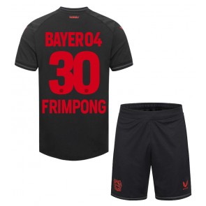 Bayer Leverkusen Jeremie Frimpong #30 Hemmaställ Barn 2023-24 Kortärmad (+ Korta byxor)